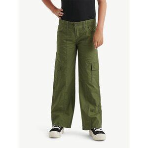 Justice Girls Cargo Pants, Sizes 12 Slim - OLIVE GREEN NWT